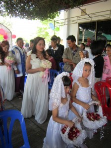 The whole procession wore white