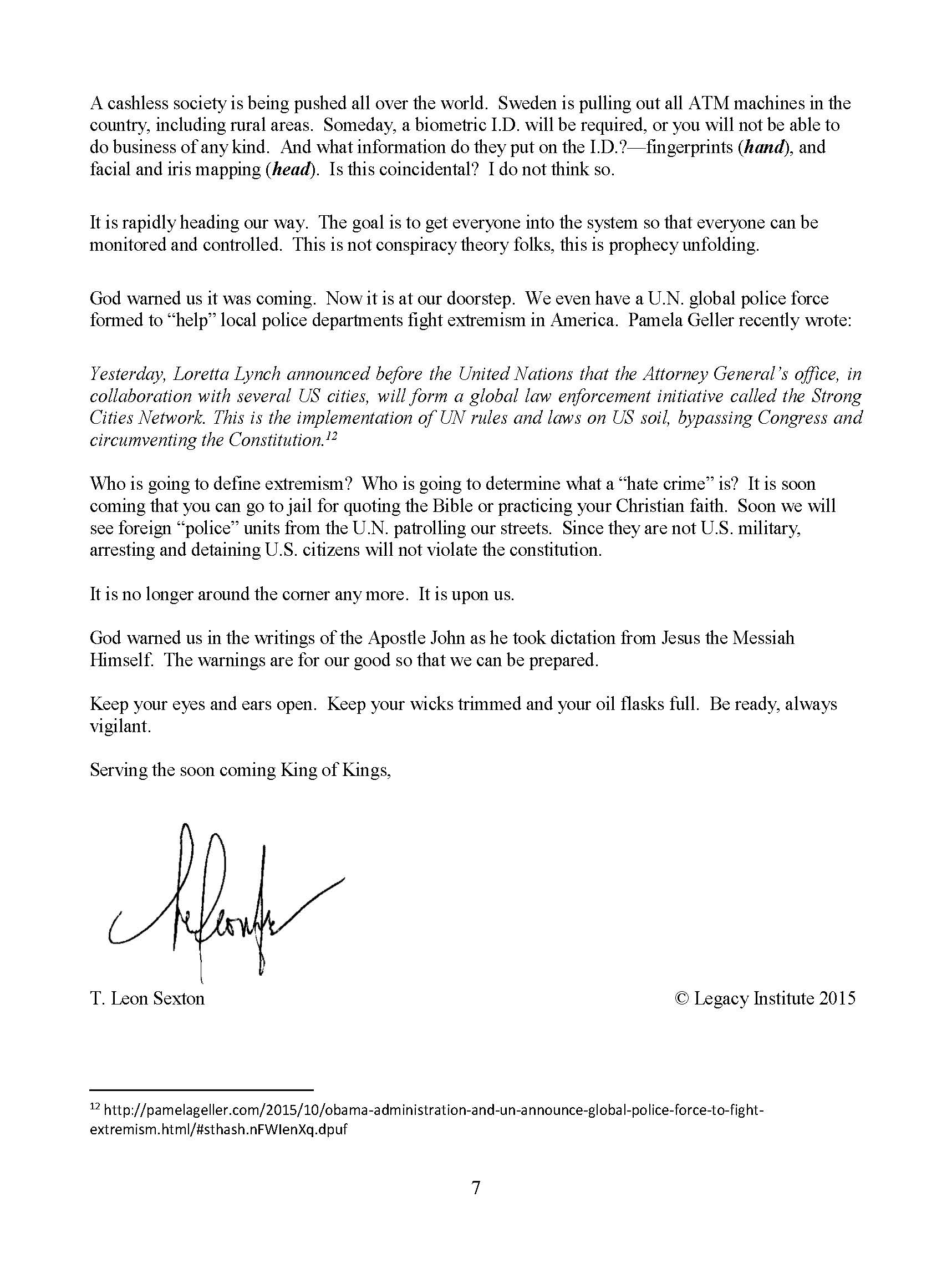 Legacy Letter November 2015