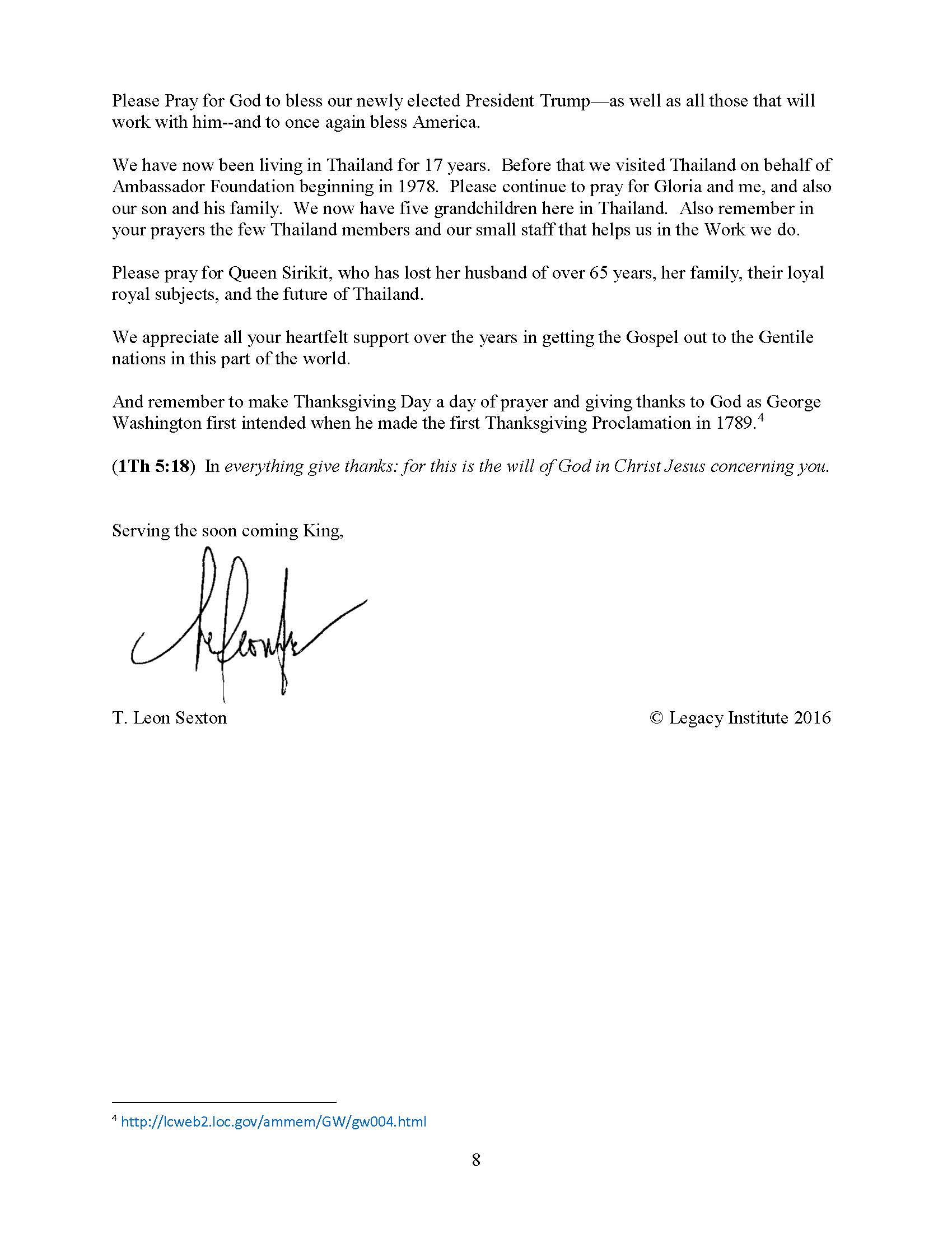 Legacy Letter November 2016